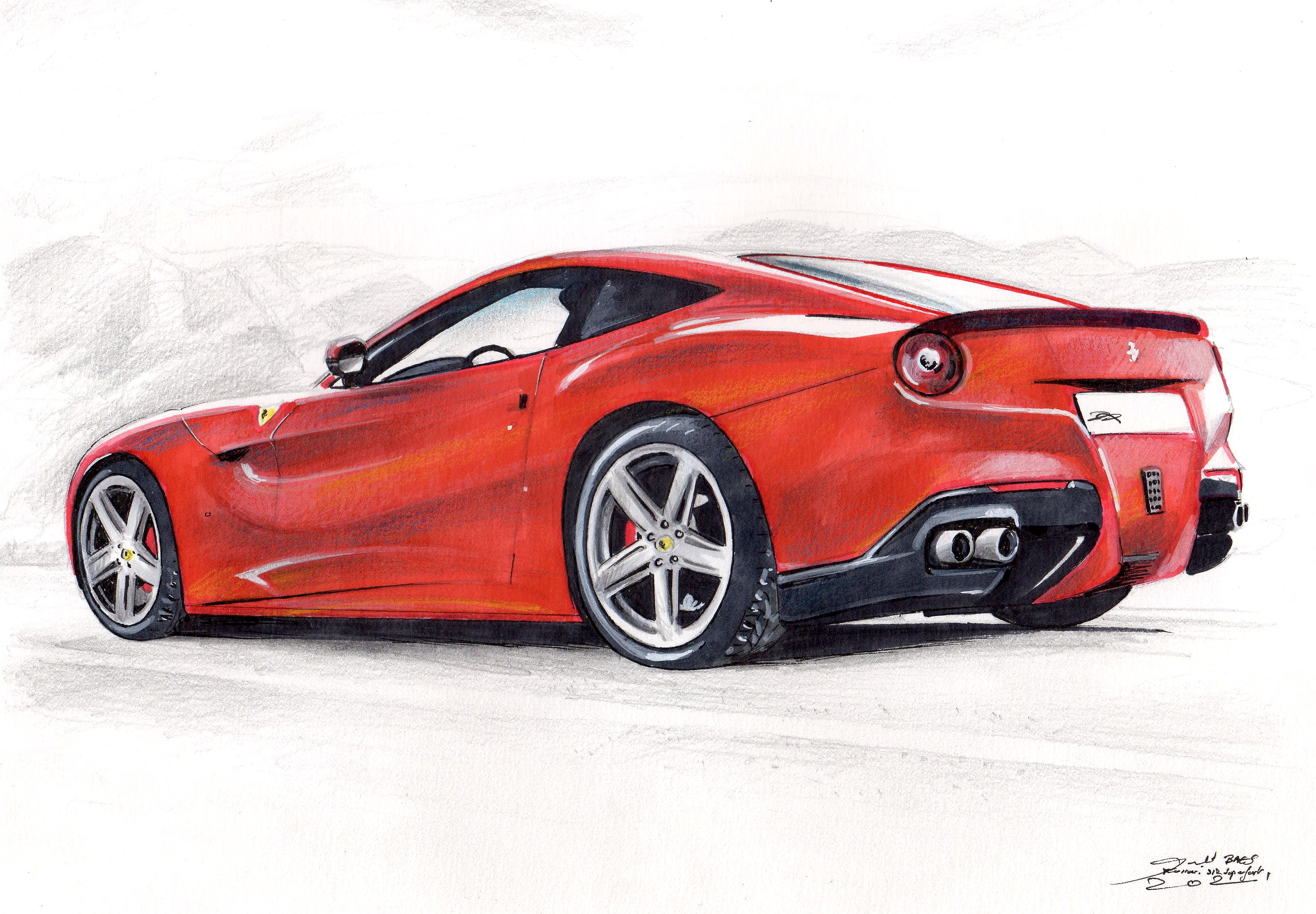 dessin-ferrari-812-superfast