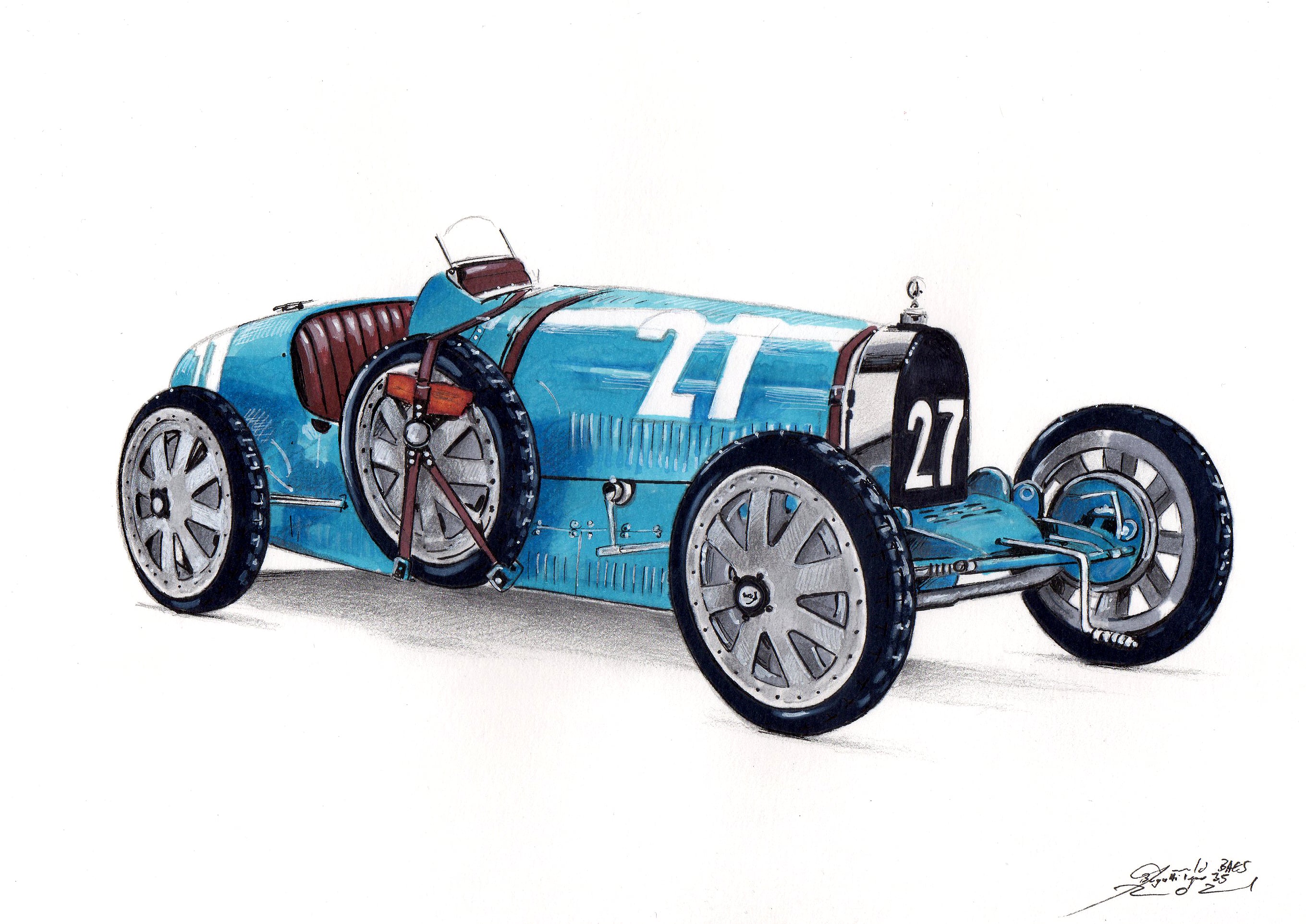 dessin-bugatti-type-35