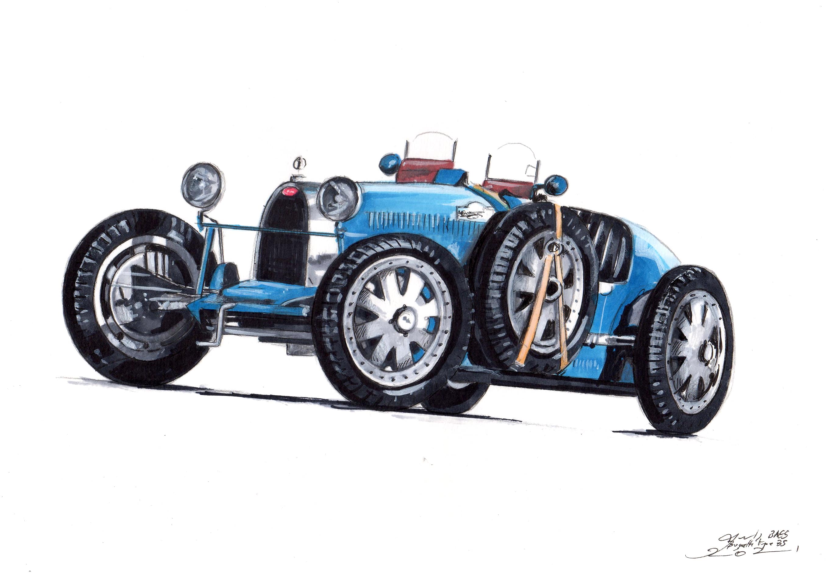 dessin-bugatti-type-35