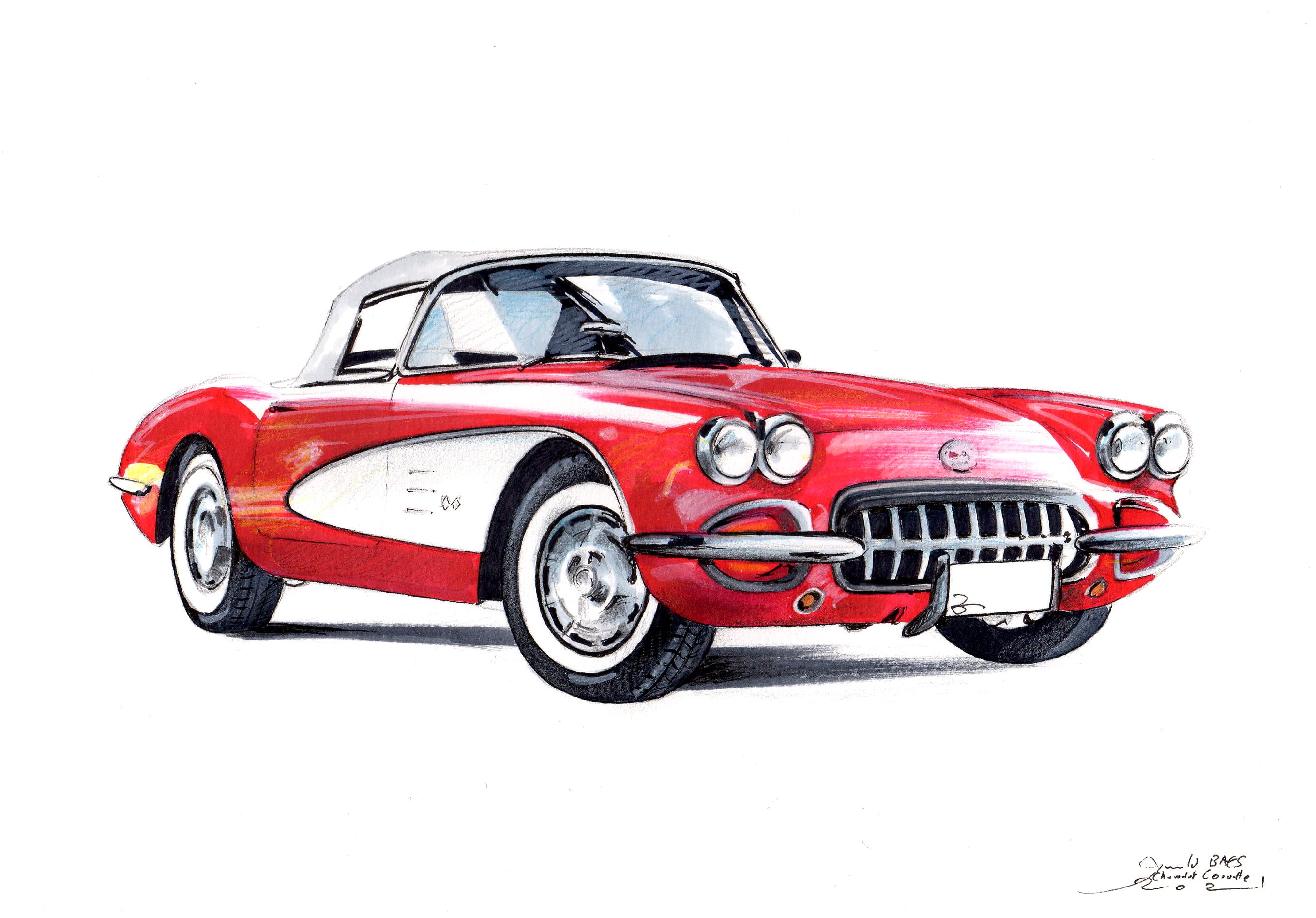 dessin-corvette