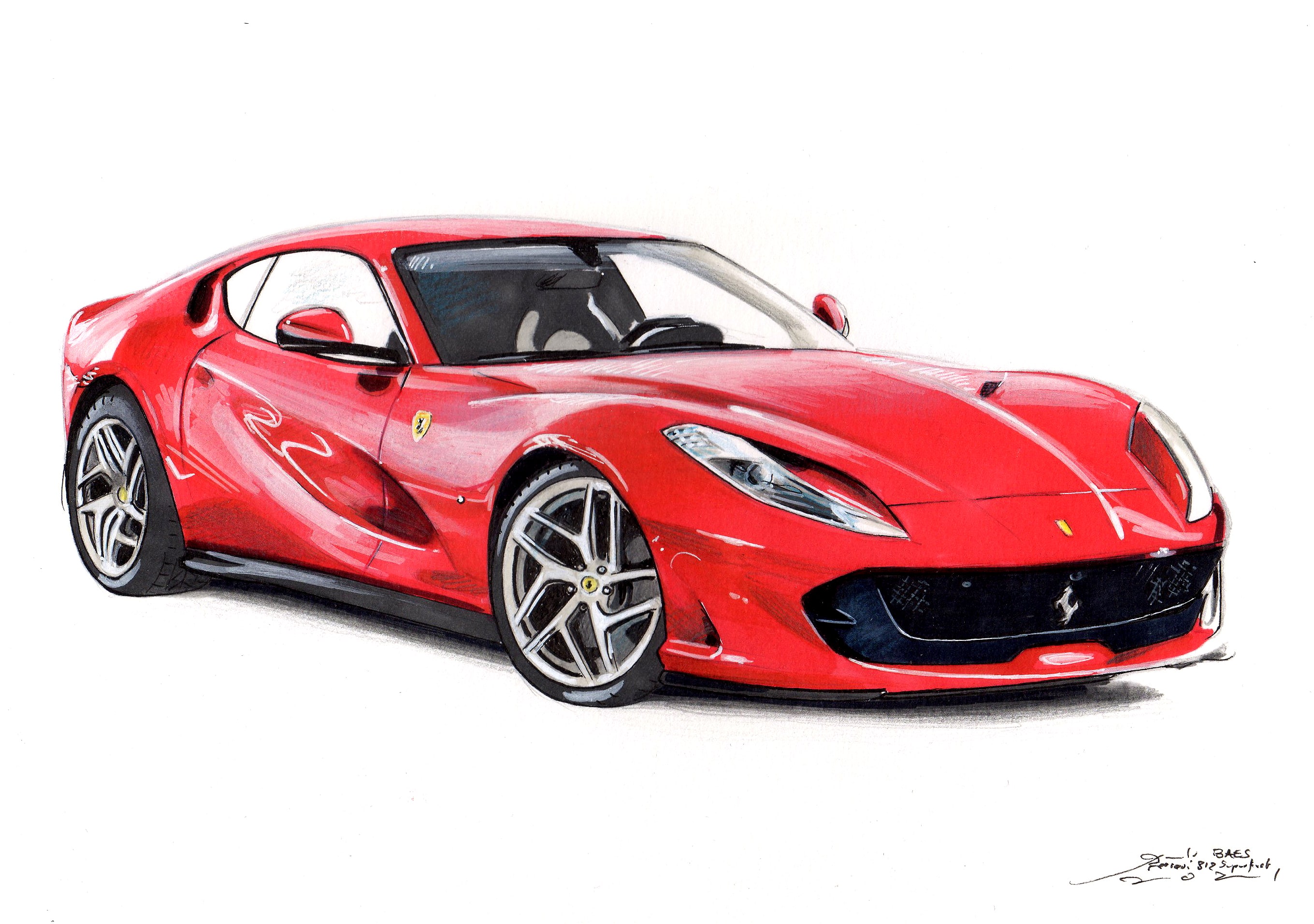 dessin-ferrari-812