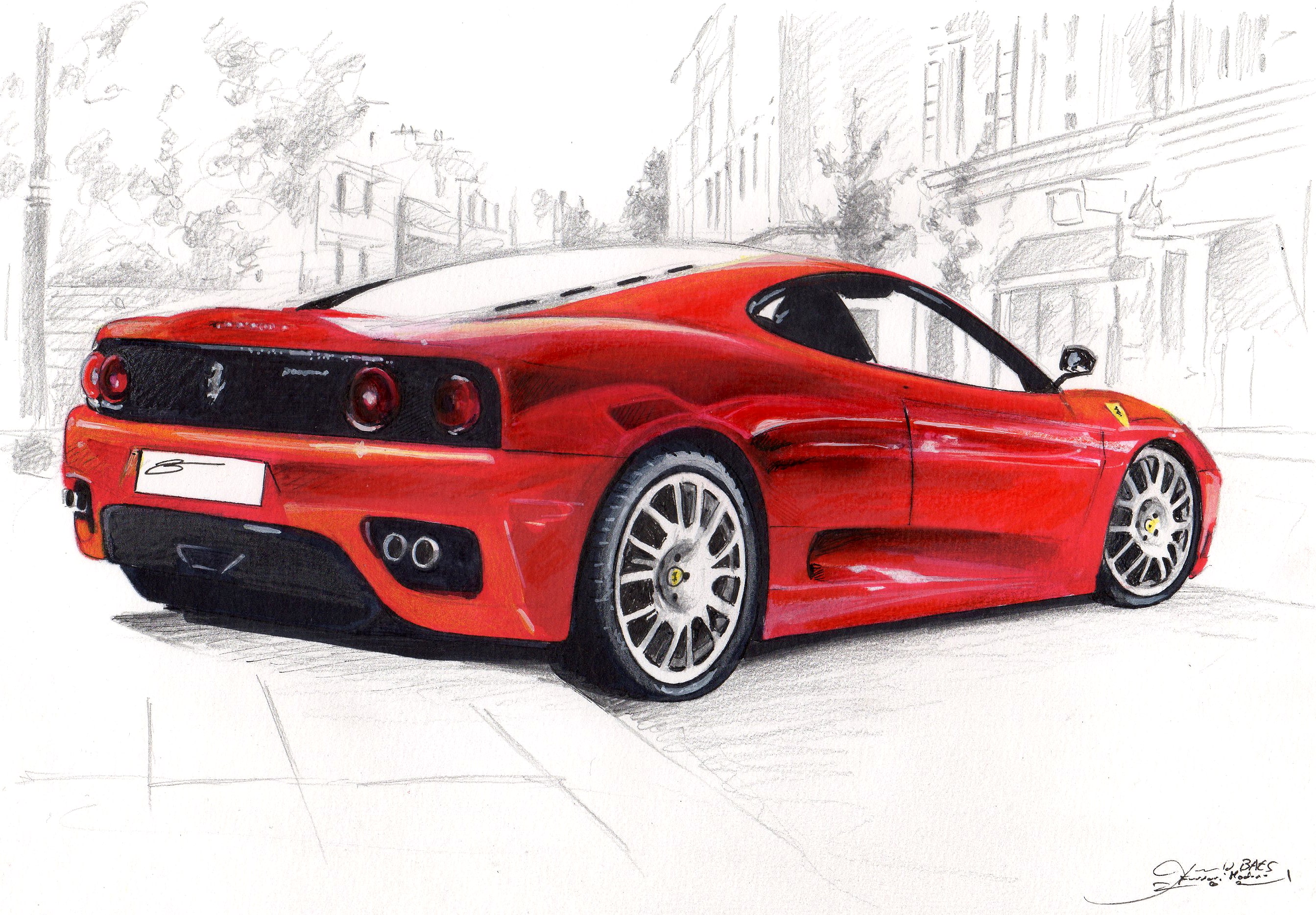 dessin-ferrari-modena