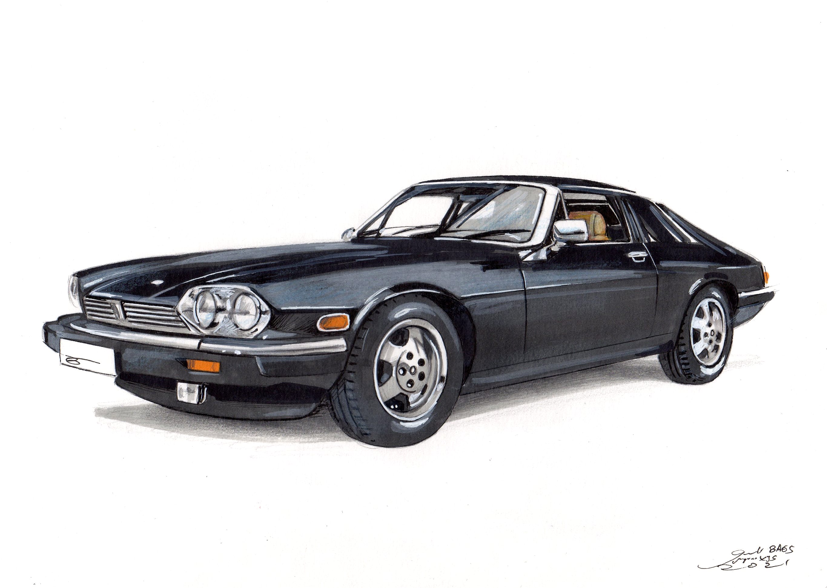 dessin-jaguar-xjs