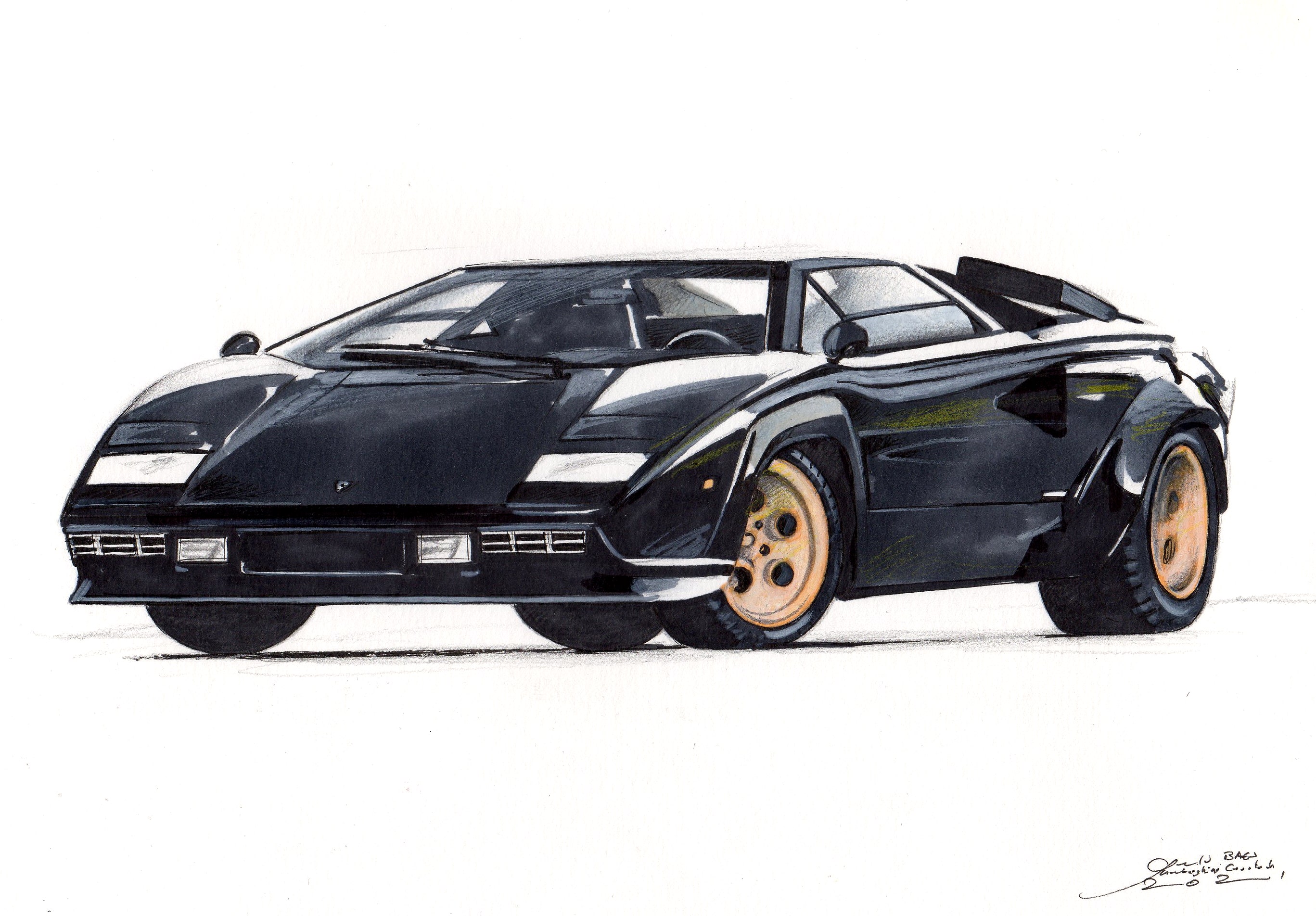 dessin-lamborghini-countach-noire