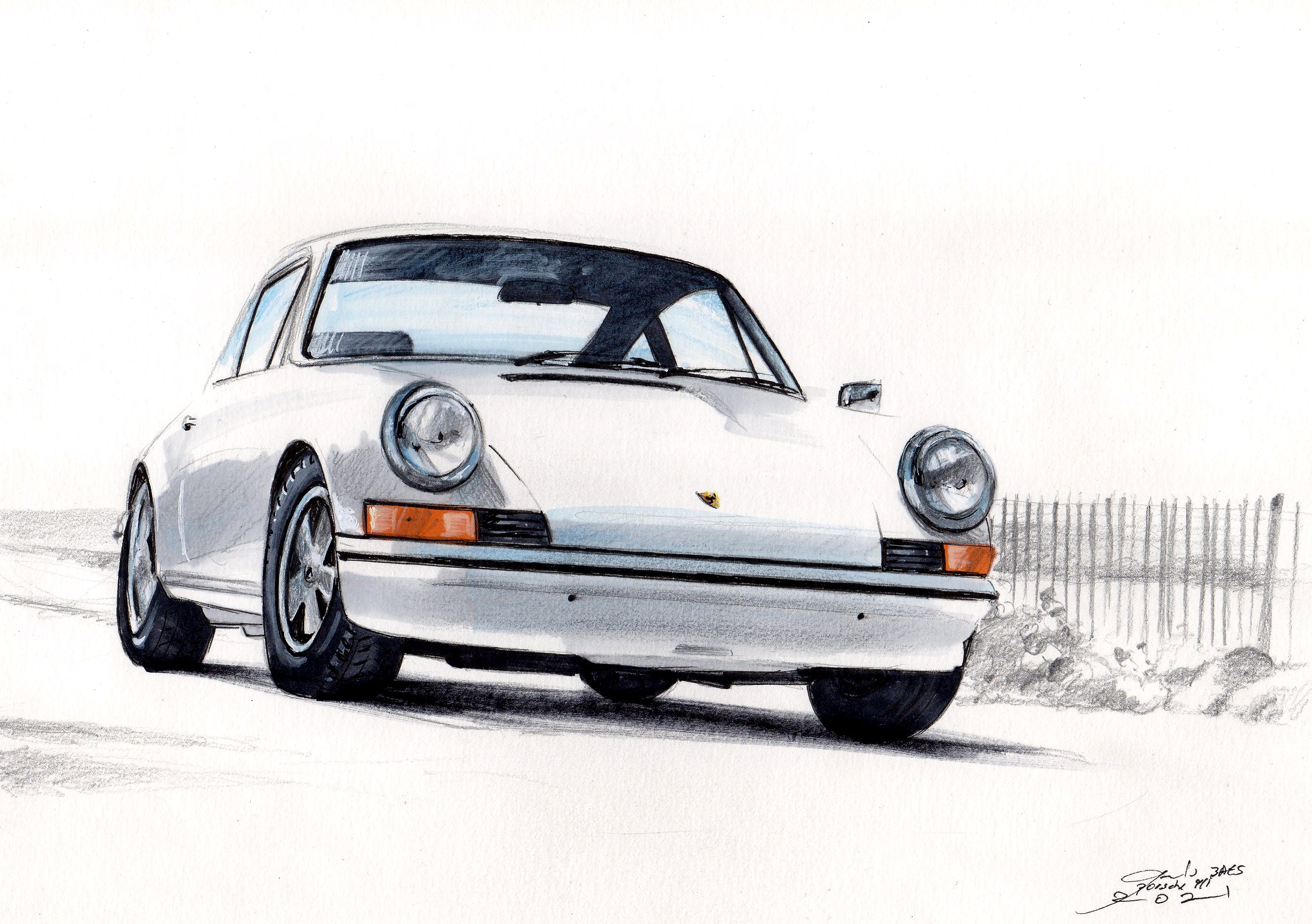 dessin-porsche-911