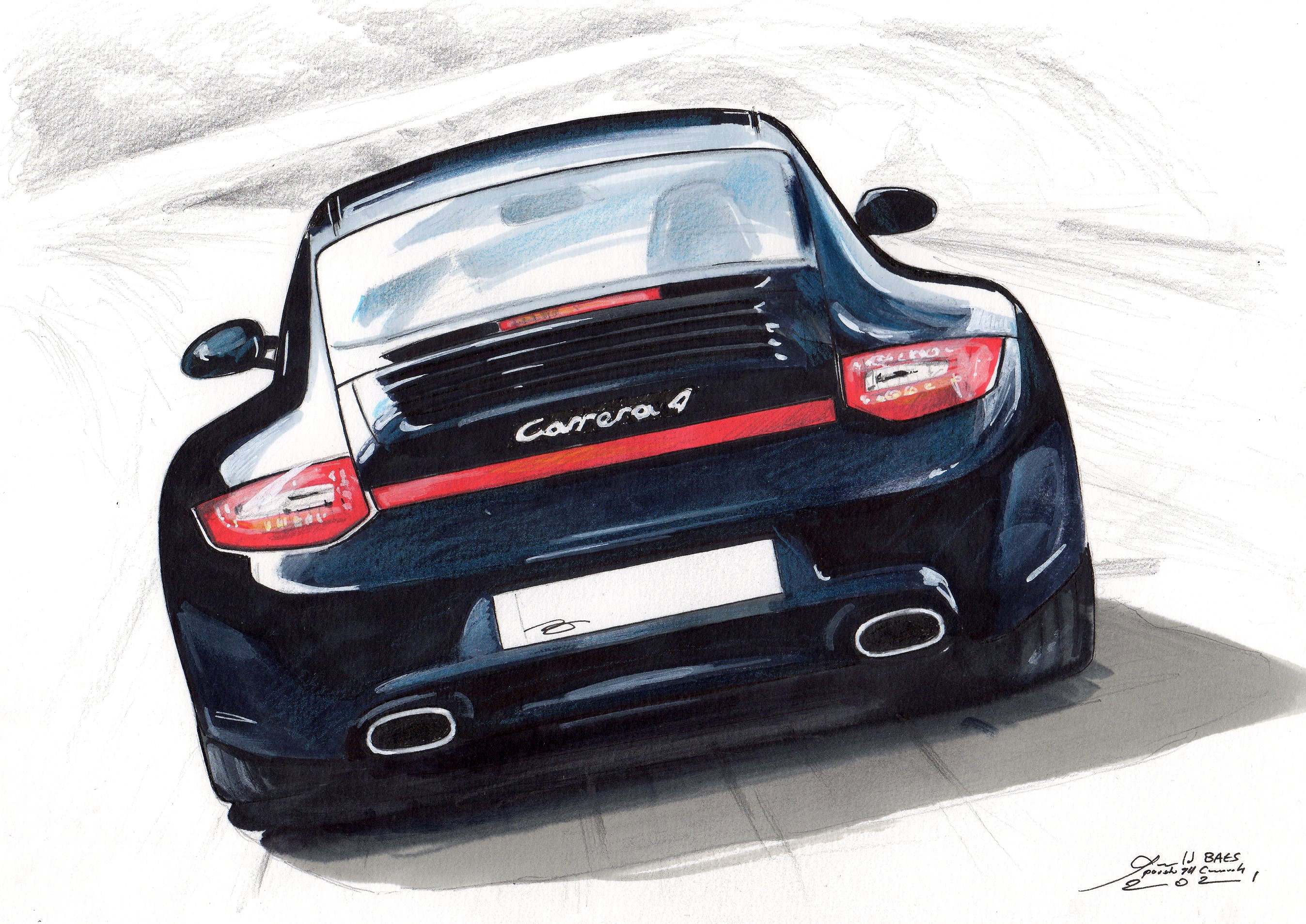 dessin-porsche-911-carrera