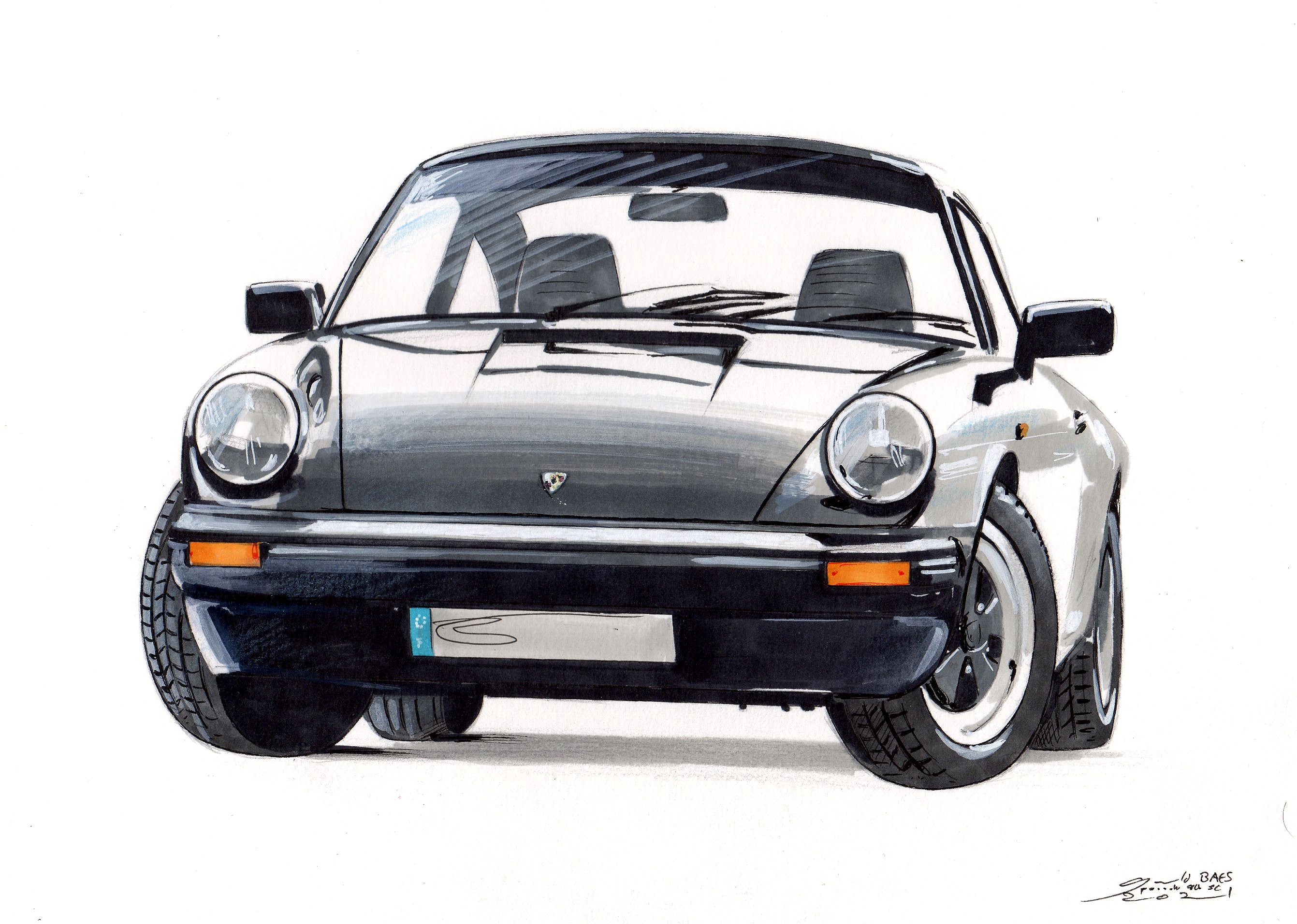 dessin-porsche-911-sc