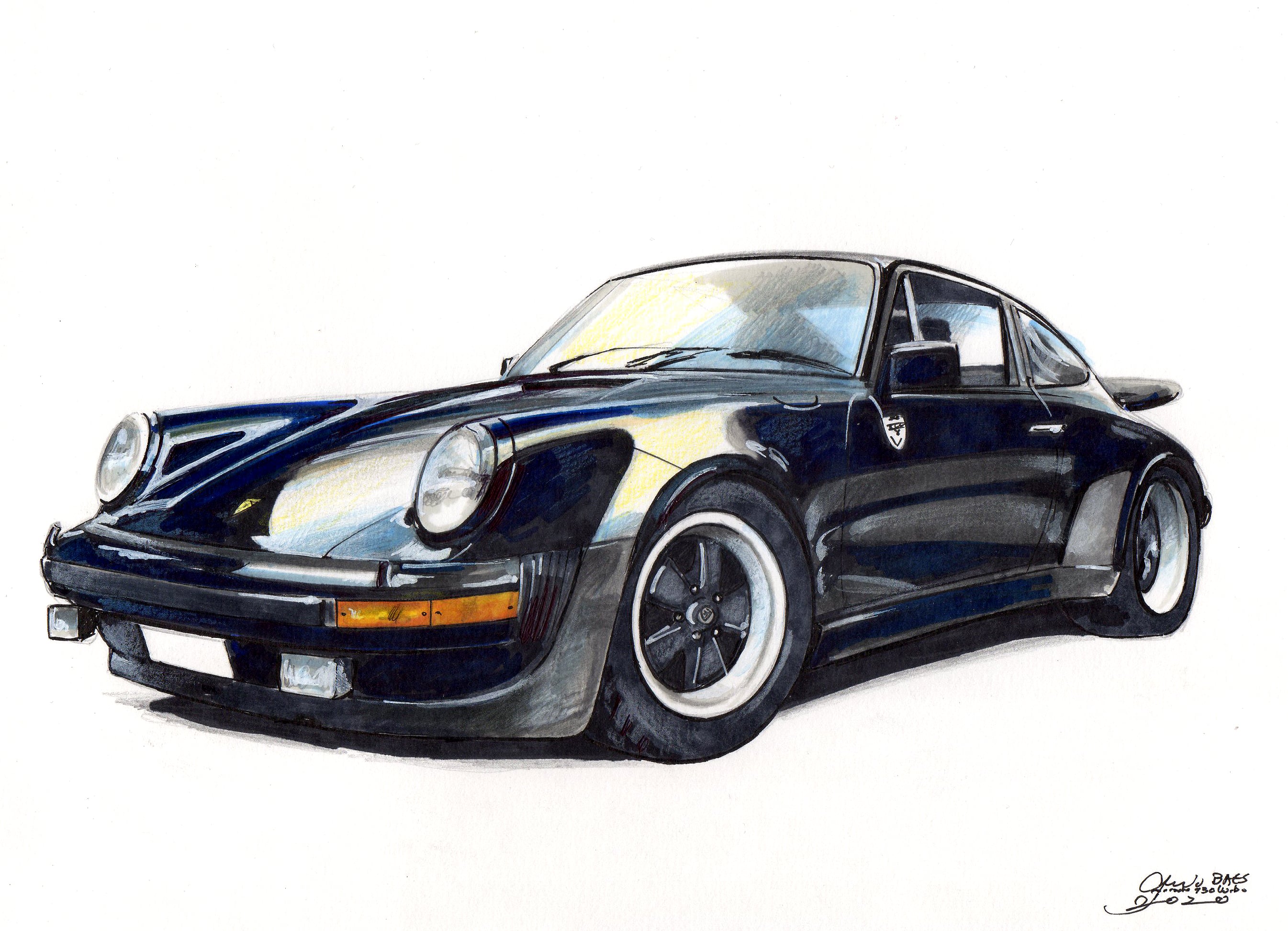 dessin-porsche-930-turbo