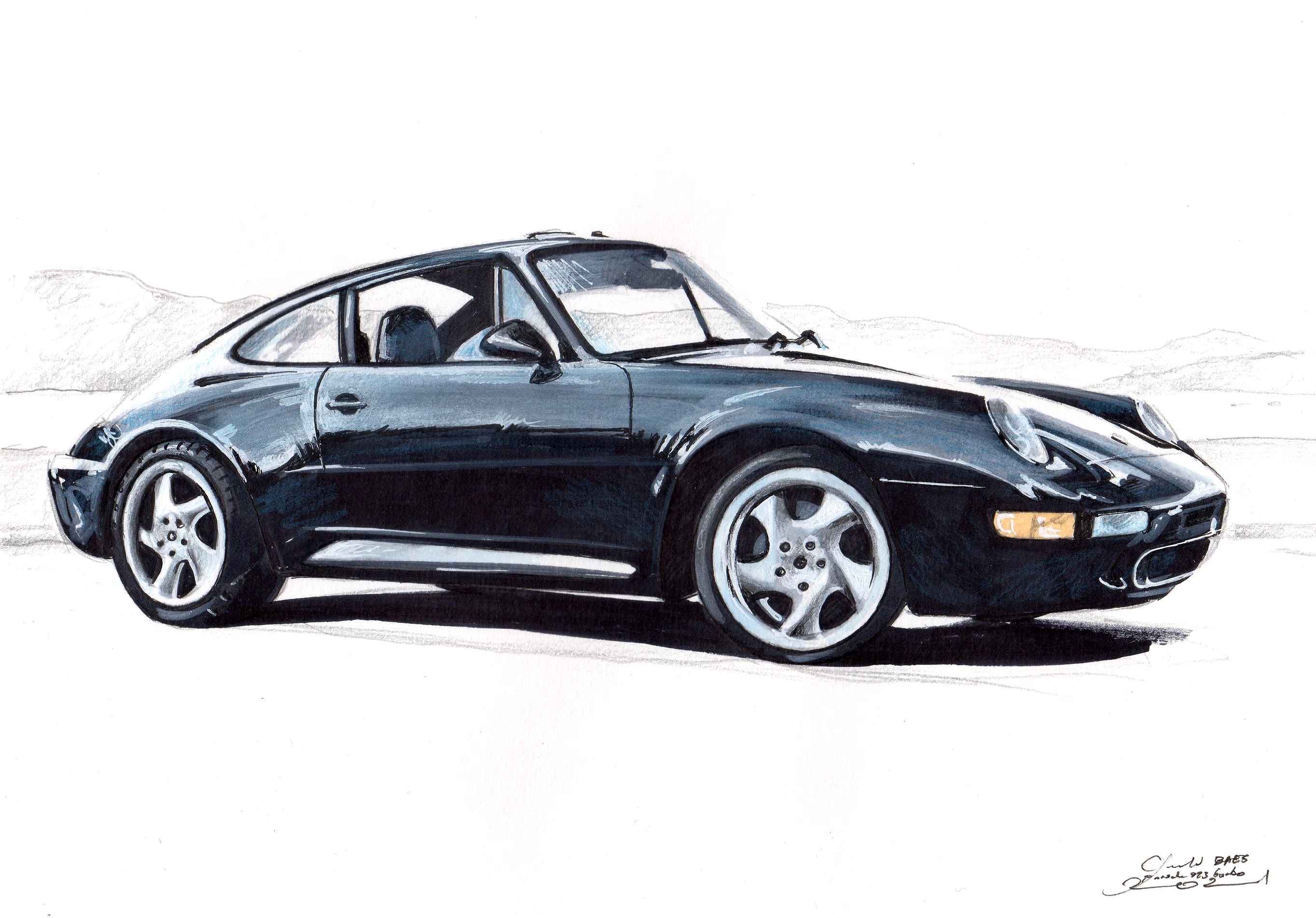 dessin-porsche-993-4